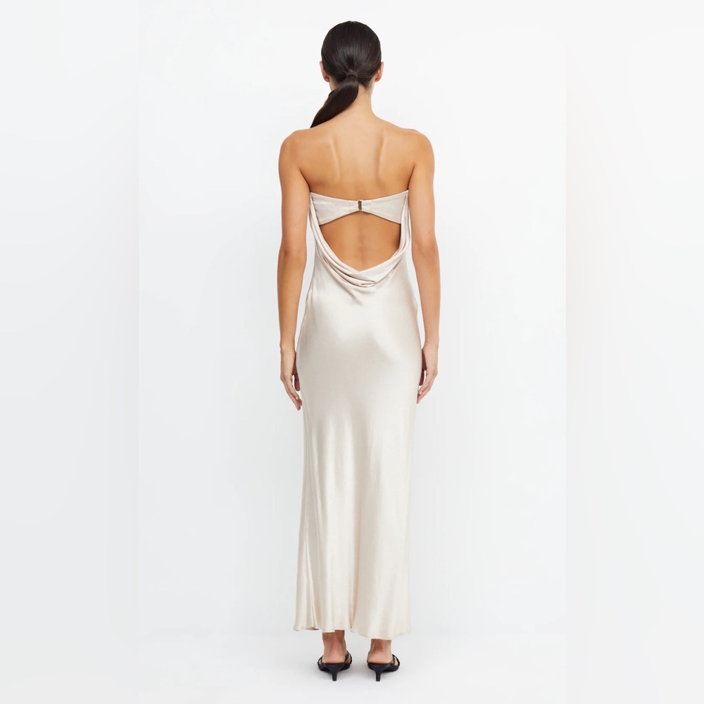 Bec & Bridge Moon Dance Strapless Dress in Sand Size 2 NWT